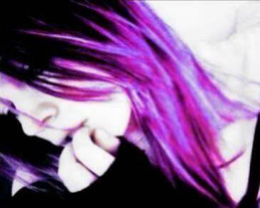les cheveux violet
